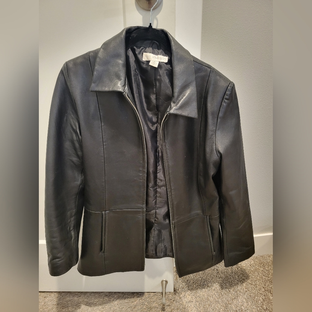 Genuine Leather Black Jacket Size S